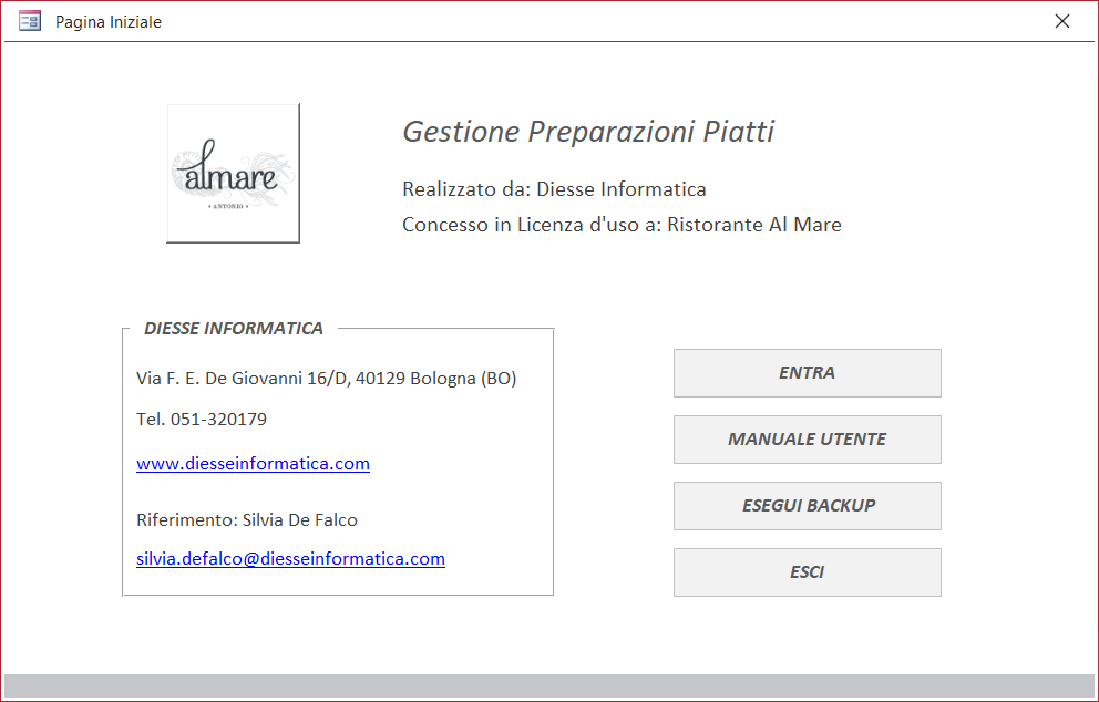 Gestione preparazioni piatti